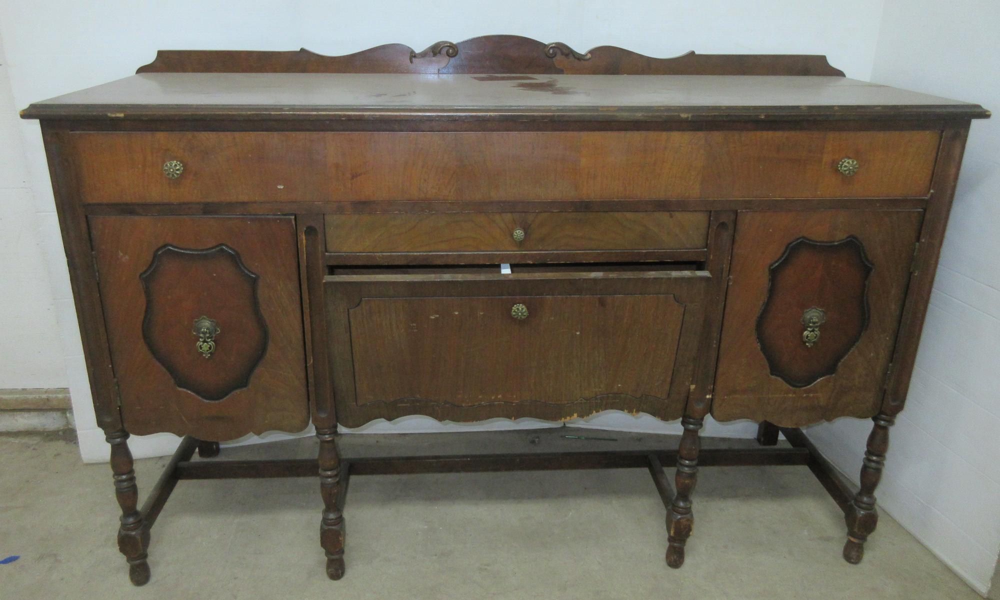 Albrecht Auctions Jacobean Buffet, Matches Lot Nos. 1 and