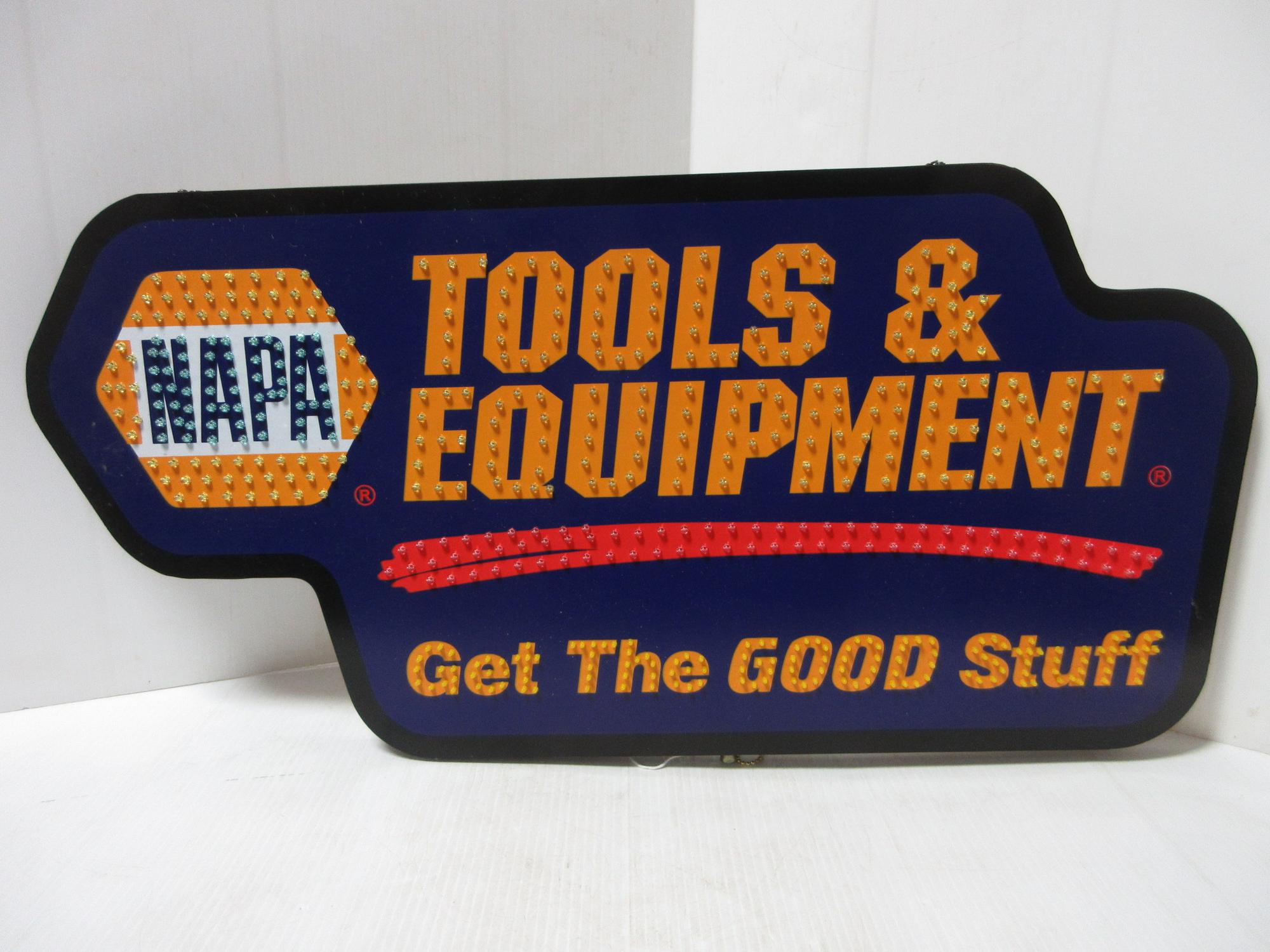 Albrecht Auctions Older NAPA Tools and Equipment LED Lighted Sign