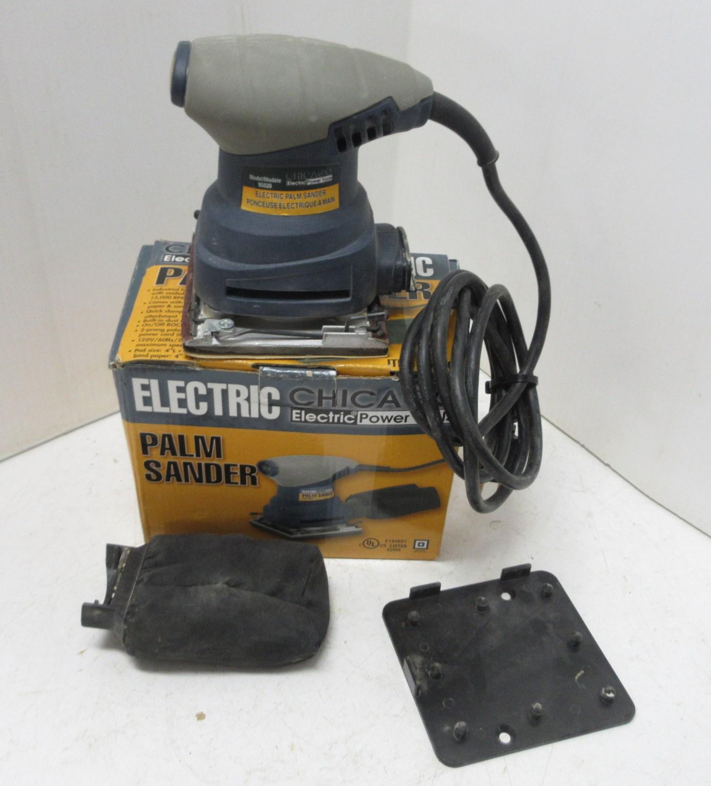 Albrecht Auctions Chicago Electric Palm Sander, 13,000 RPM Quick Clam