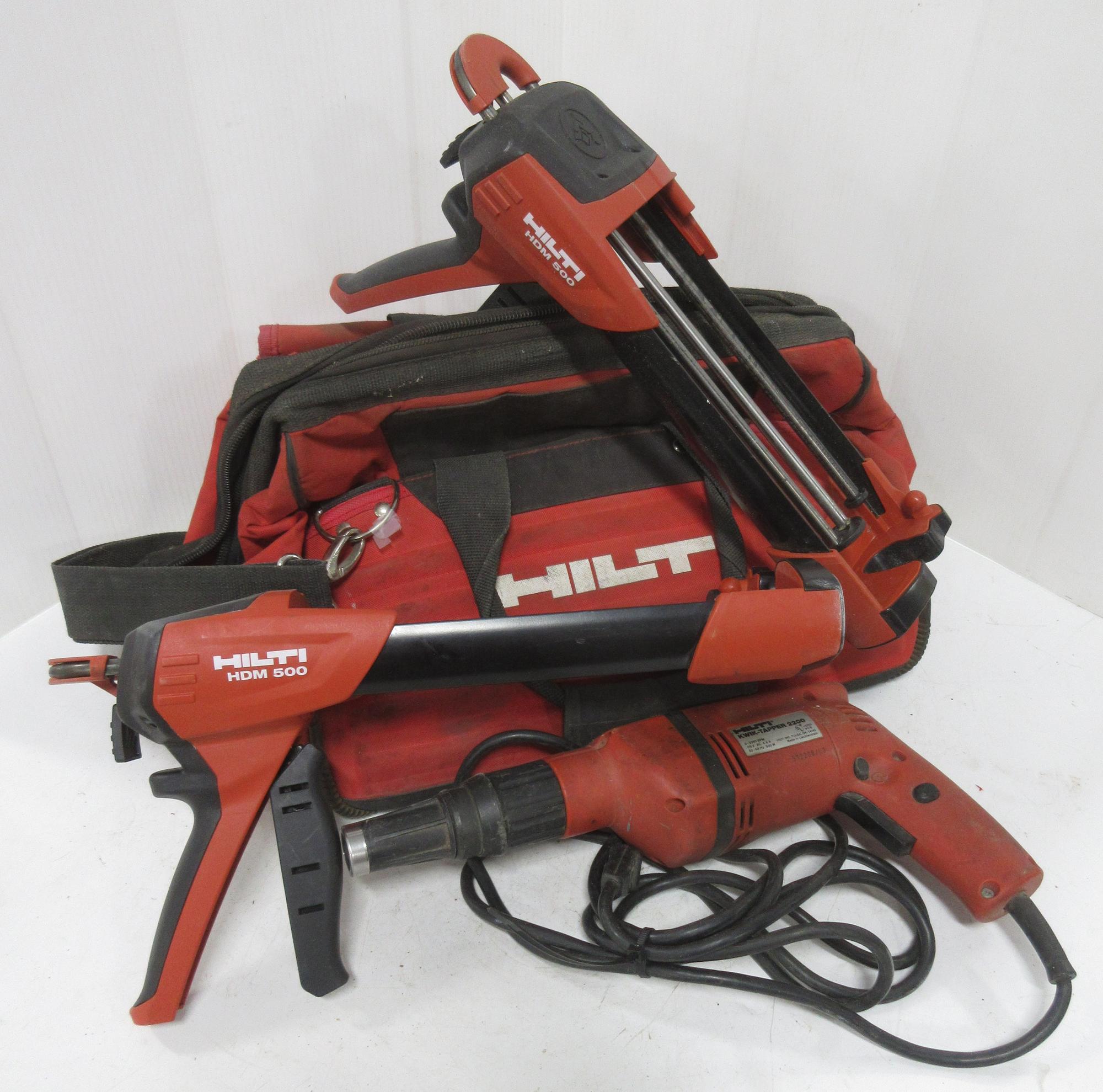 Albrecht Auctions | Hilti Drywall Gun, Used; (2) Hilti Caulk Guns, HDM