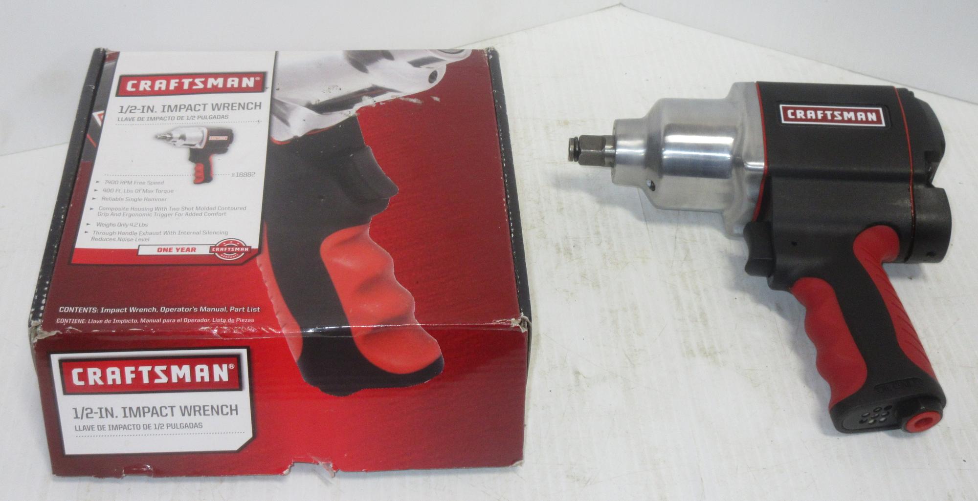 Albrecht Auctions 1/2" Drive Craftsman Air Impact Wrench, Pistol Style