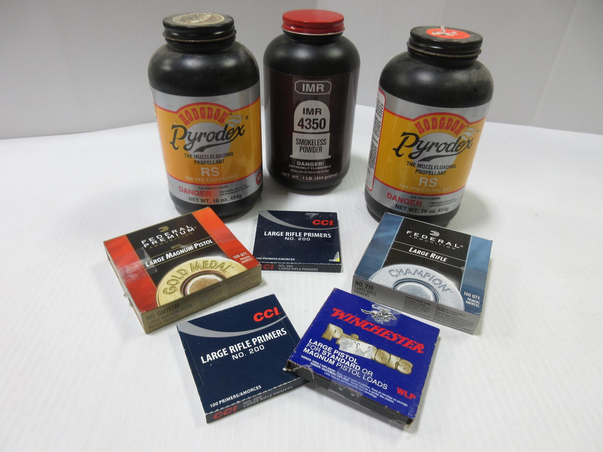 Albrecht Auctions | Gunpowder and Primers, Include: IMR 435 Smokeless ...