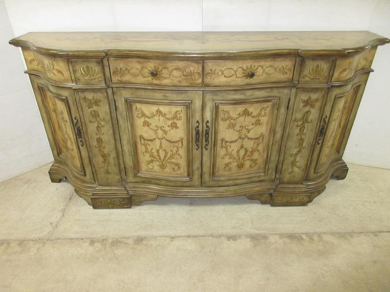 All Wooden Seven Seas by Hooker Furniture Large Buffet/Sideboard with Intricate Design Work, Very Well Made