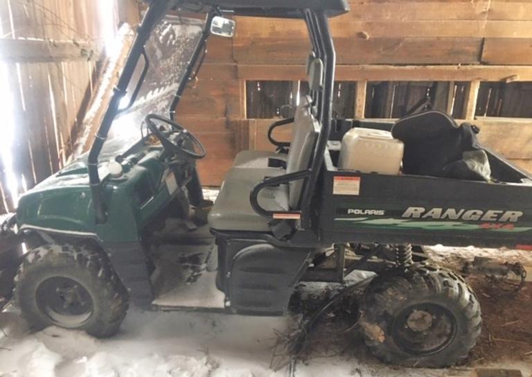 2003 Polaris Ranger 500, (400 Hours), Windshield and Roof, Clean and Clear Title, CN1175