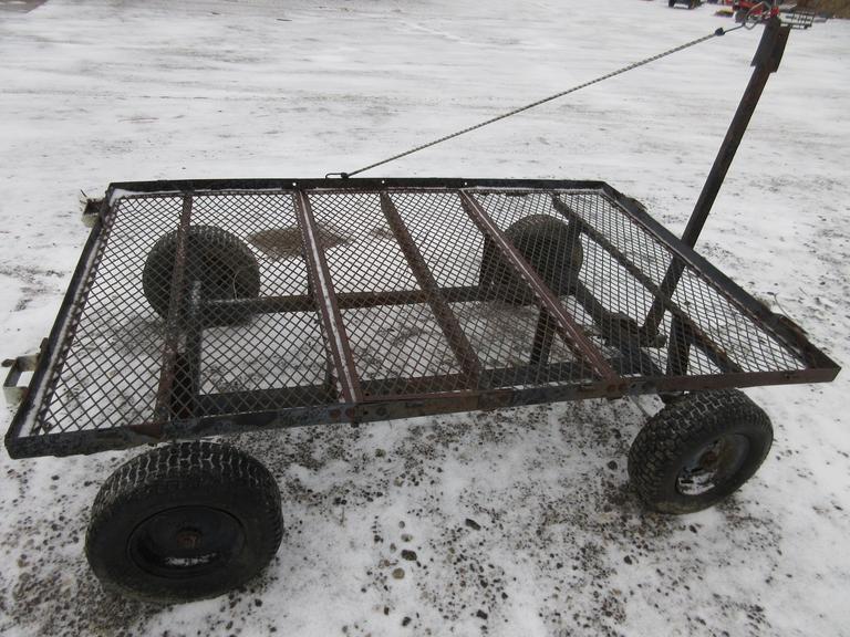 Four-Wheel Garden Trailer, Tires Have Tubes