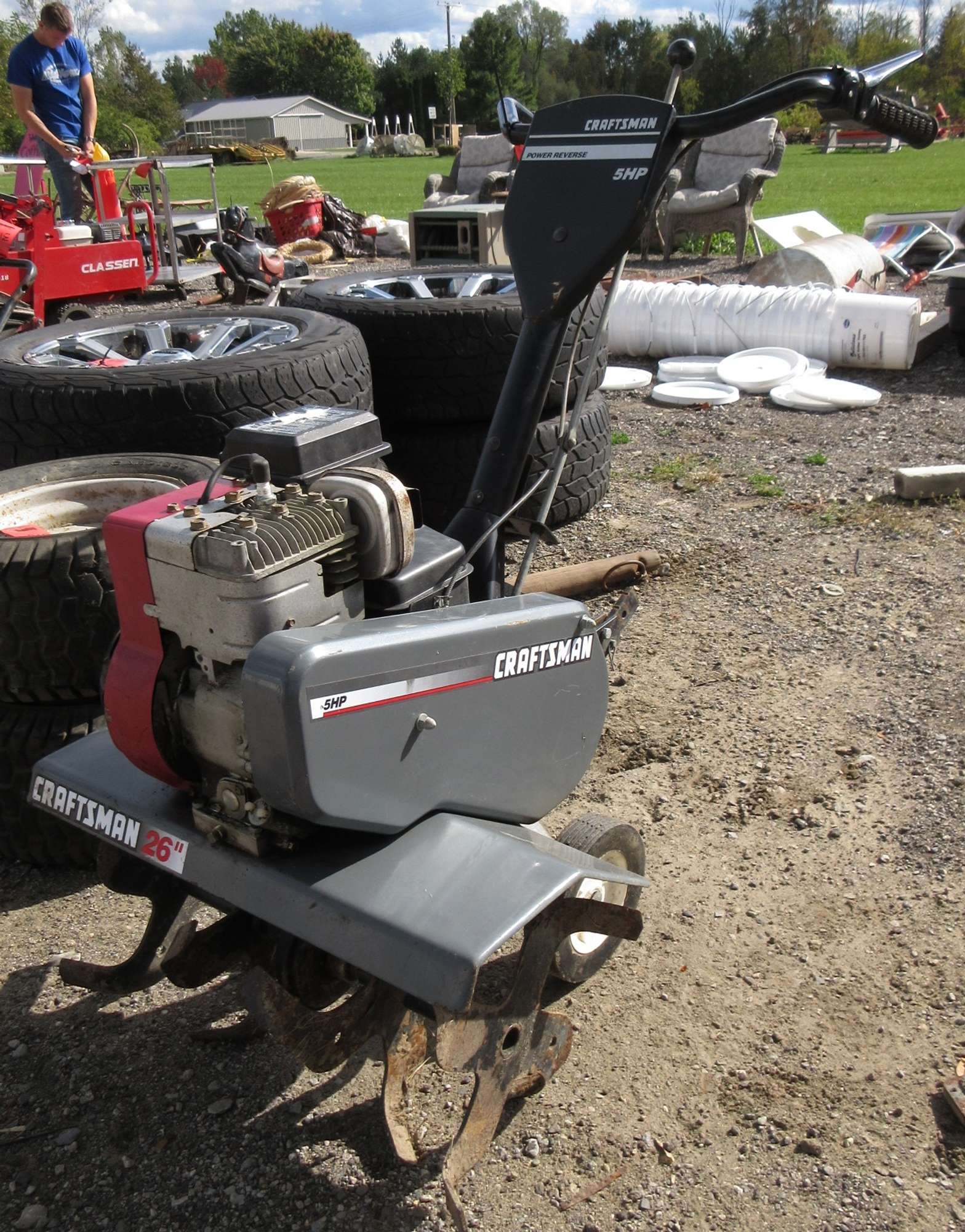 Albrecht Auctions Craftsman Rototiller with Power Reverse, 5 HP