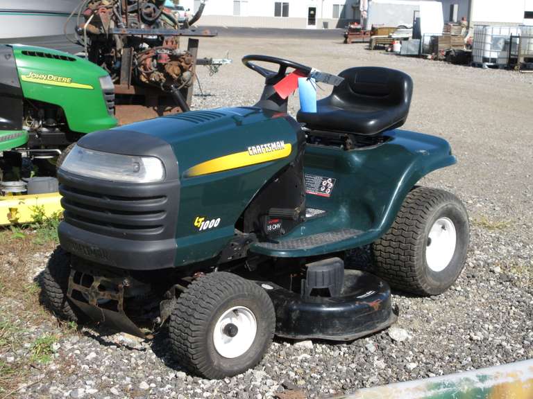 Albrecht Auctions | Craftsman LT1000 Lawn Mower, 18 HP, 42" Deck, Key