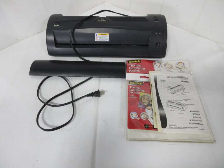 Royal PL2112 Laminator with Laminating Paper and Manual