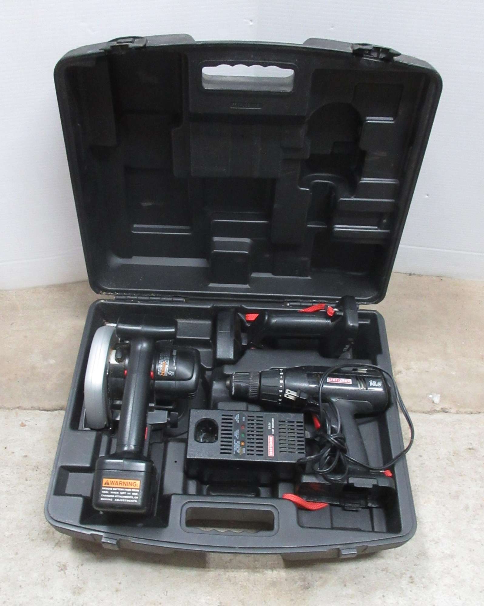 Albrecht Auctions Craftsman 18V Tool Set in Carrying Case, Includes