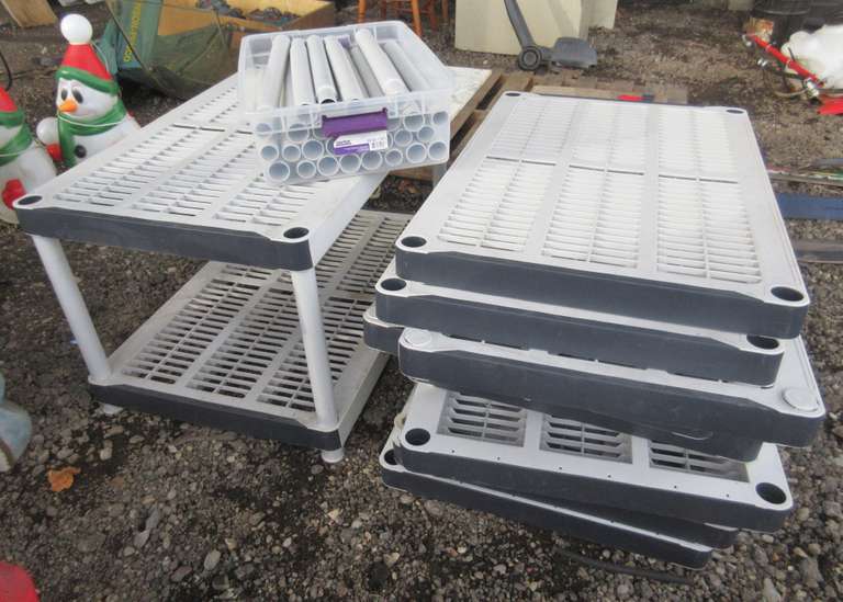 (2) Plastic Shelving Units