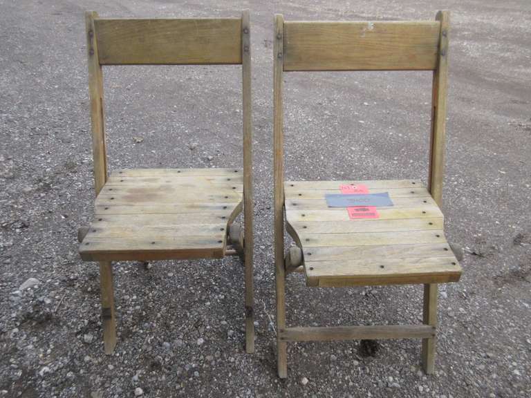 (2) Wooden Folding Chairs