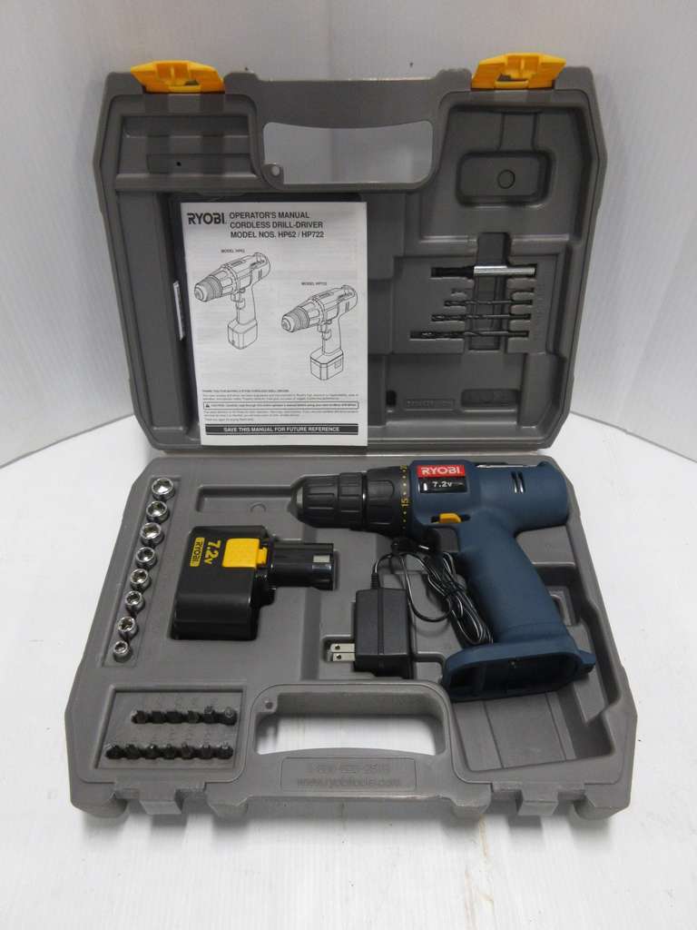 Albrecht Auctions | Ryobi 7.2V Cordless Drill Set