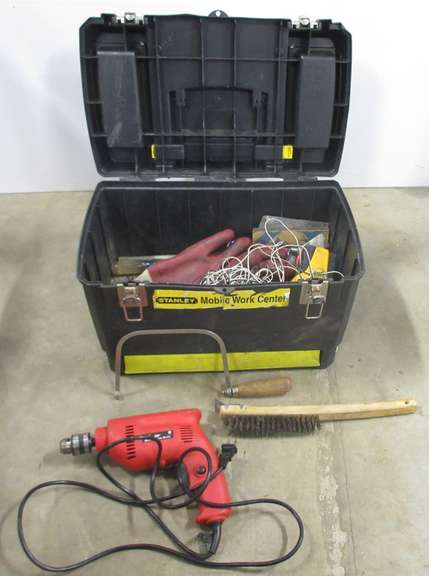 Stanley Mobile Work Center with Various Tools