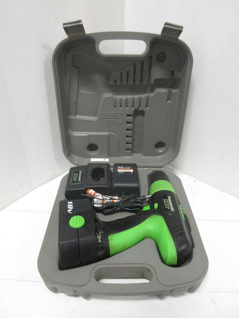 Kawasaki Drill, 18V, Includes Charger and Battery