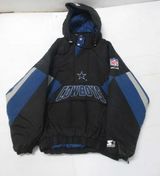 Dallas Cowboys Authentic Proline Starter Winter Coat with Hood, Mens Size XL