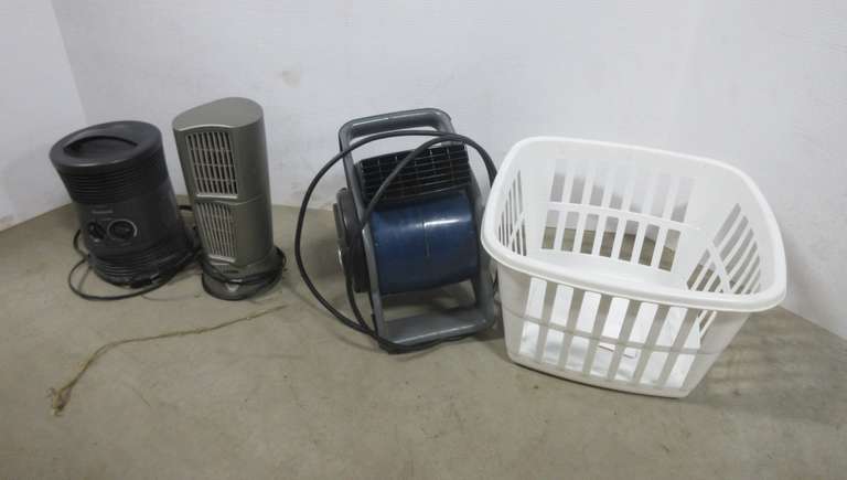 (2) Fans: Lasko Mini Floor Fan and Oscillating Fan; Mini Heater