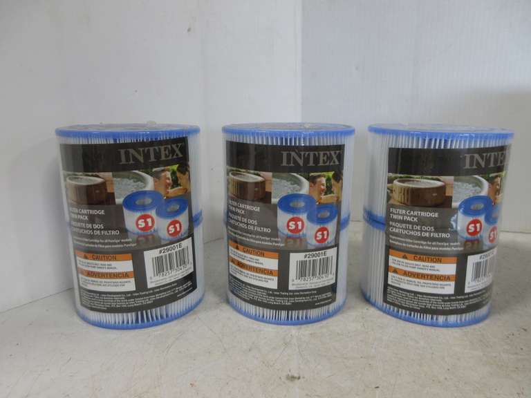 (6) Intex Filter Cartridges for Hot Tub, No. 29001E