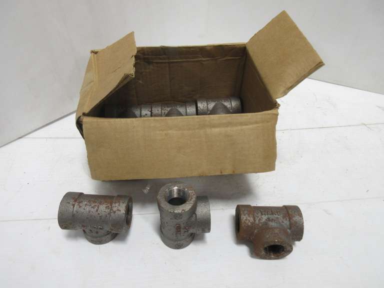 (10) Pieces of 3/4" Pipe Tees, Ward Brand, Schedule 80, Extra Heavy, Made in USA