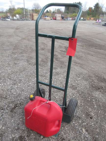 Five-Gallon Gas Can; Two-Wheel Dolly, 48"H