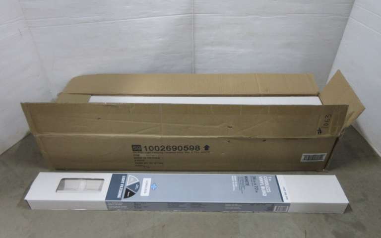 (6) 1" Cordless Vinyl Blinds, White in Color, Comes with All Hardware and Instructions