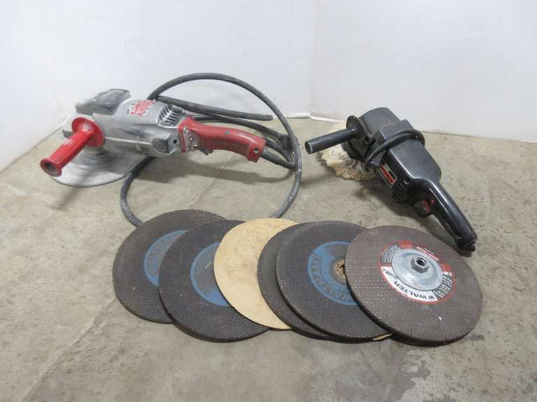 Heavy Duty Grinder, (5) Extra Disks, and Buffer