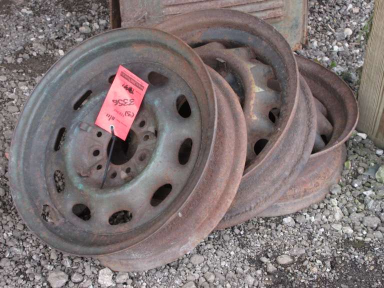 (2) 1930s Era 16" Chevy and a Ford 16" Artillery Wheels