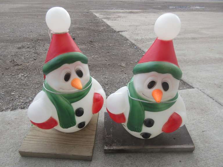 (2) Snowmen Blow Molds