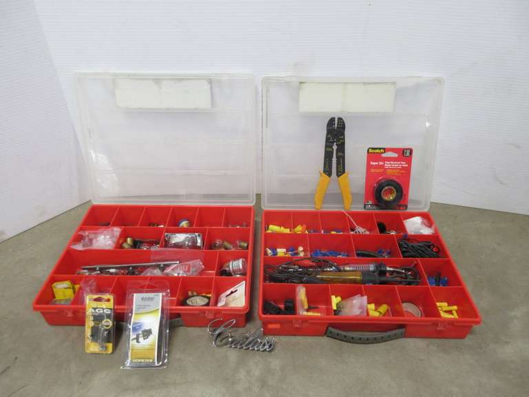 (2) Electrical Auto Tools and Parts in Organizers