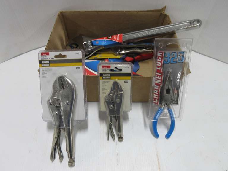 Various Pliers, Include: Linesman Pliers, Diagonal Pliers, Curved Jaw Locking Pliers, and More