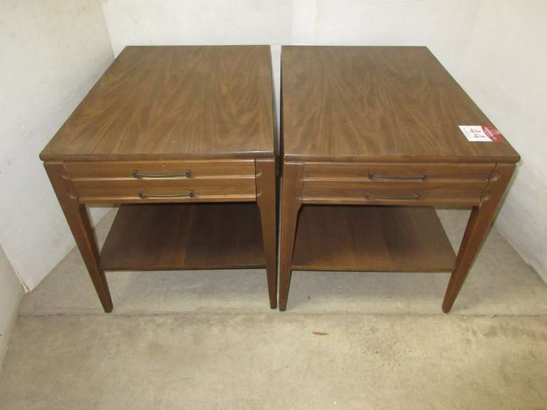 (2) Mid-Century Mersman End Tables with Drawer