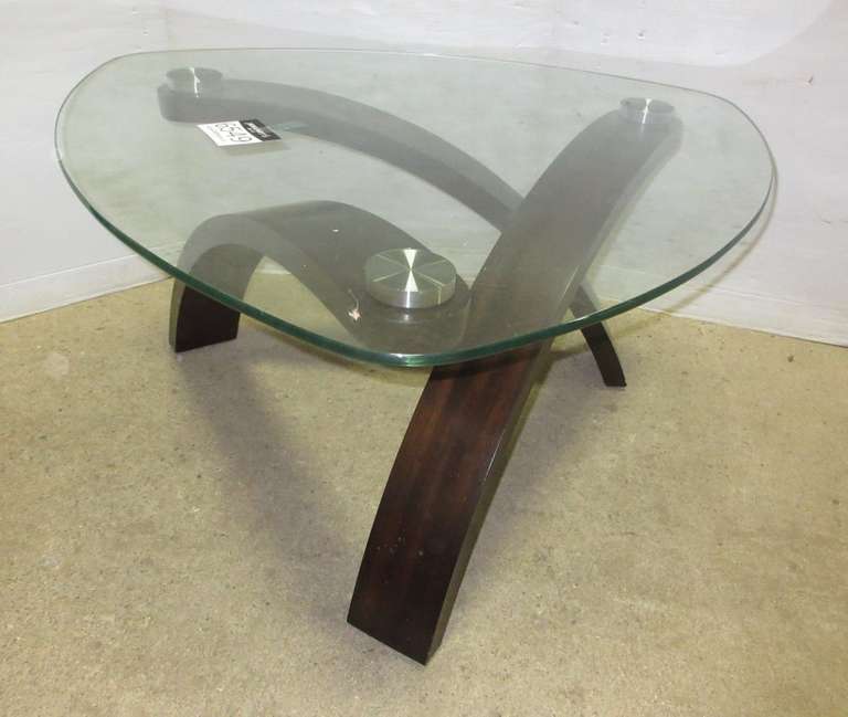 Triangle Coffee Table Glass Top 