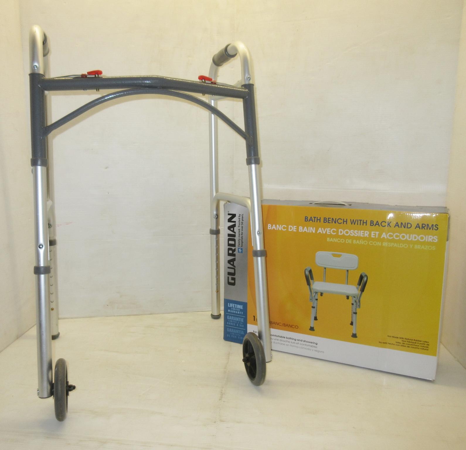 guardian bath bench with back and arms