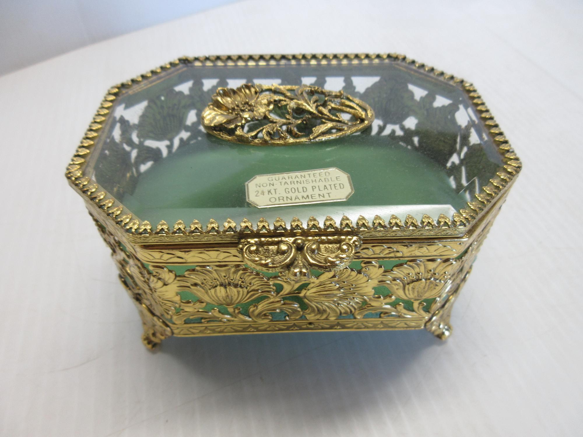 Albrecht Auctions 24K GoldPlated Ornament Box