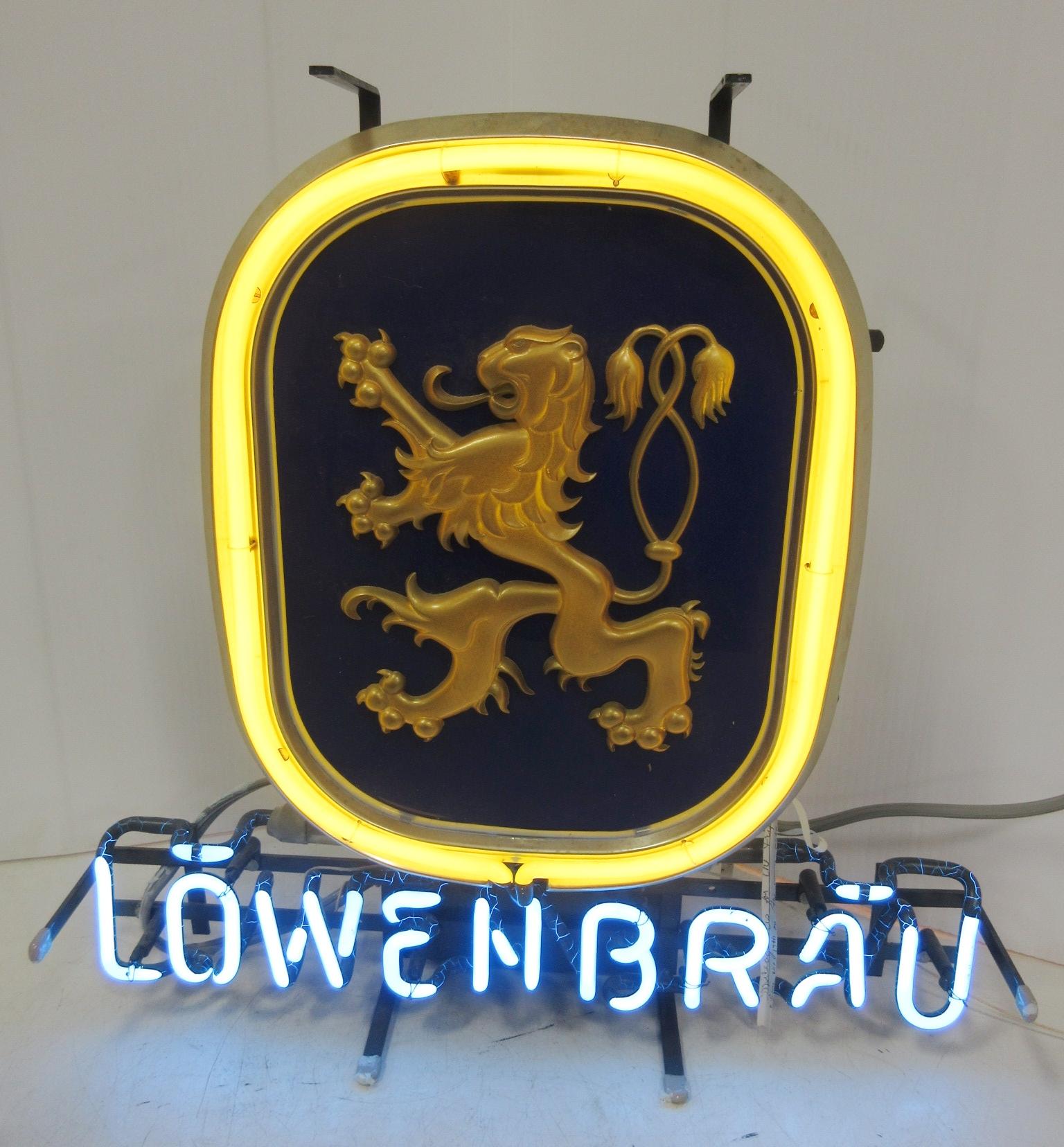 Albrecht Auctions | Older Lowenbrau Beer Neon Sign with Box