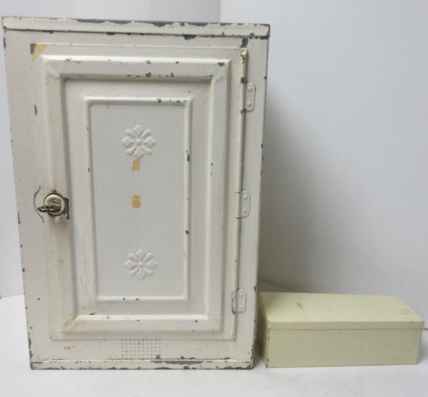 Antique Bread Box with Three Shelves and an Extra Box