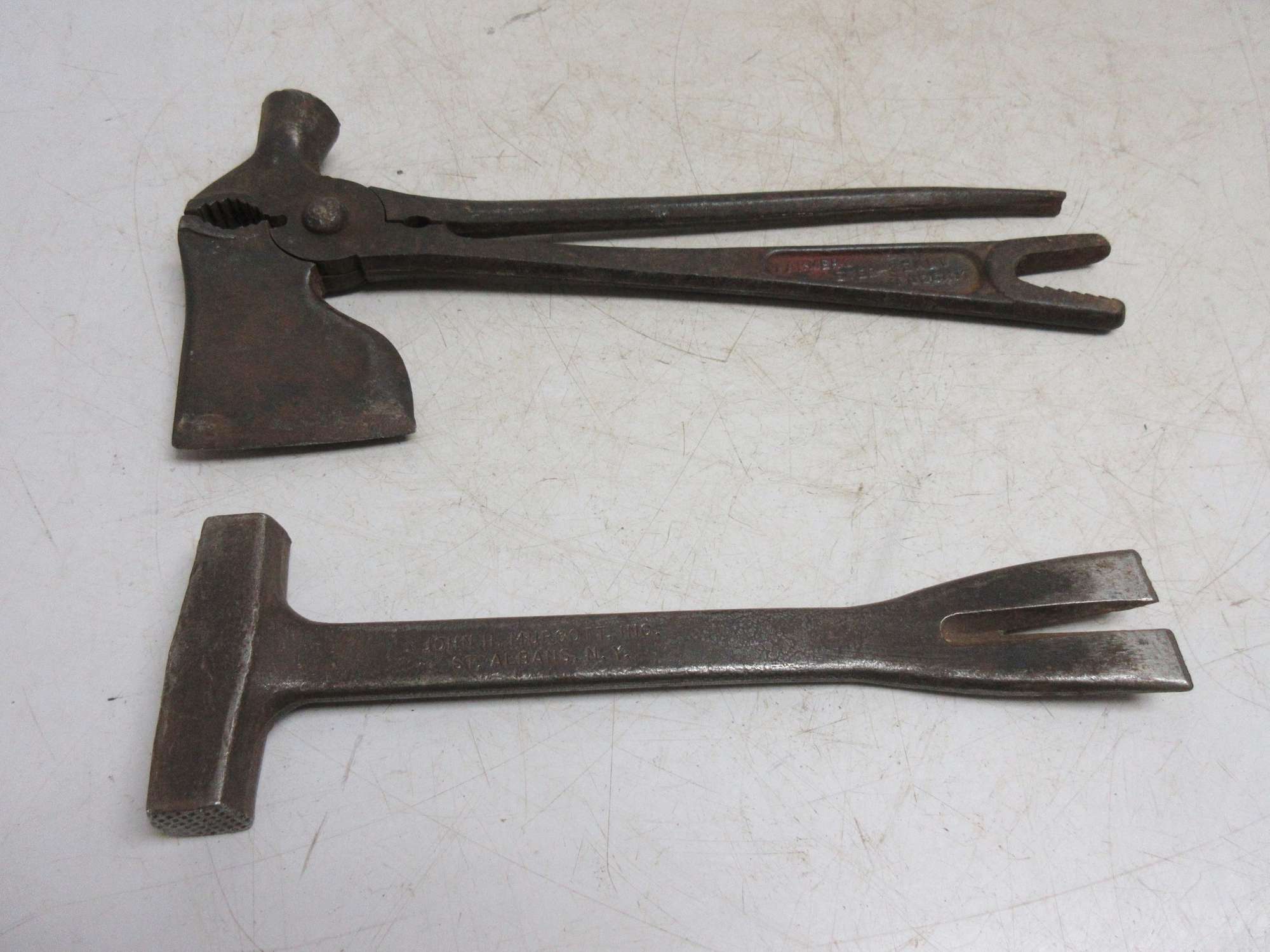 Albrecht Auctions Combination Hammer Pry Bar, Marked John H. Murcott Inc., 9"L; Old Tool