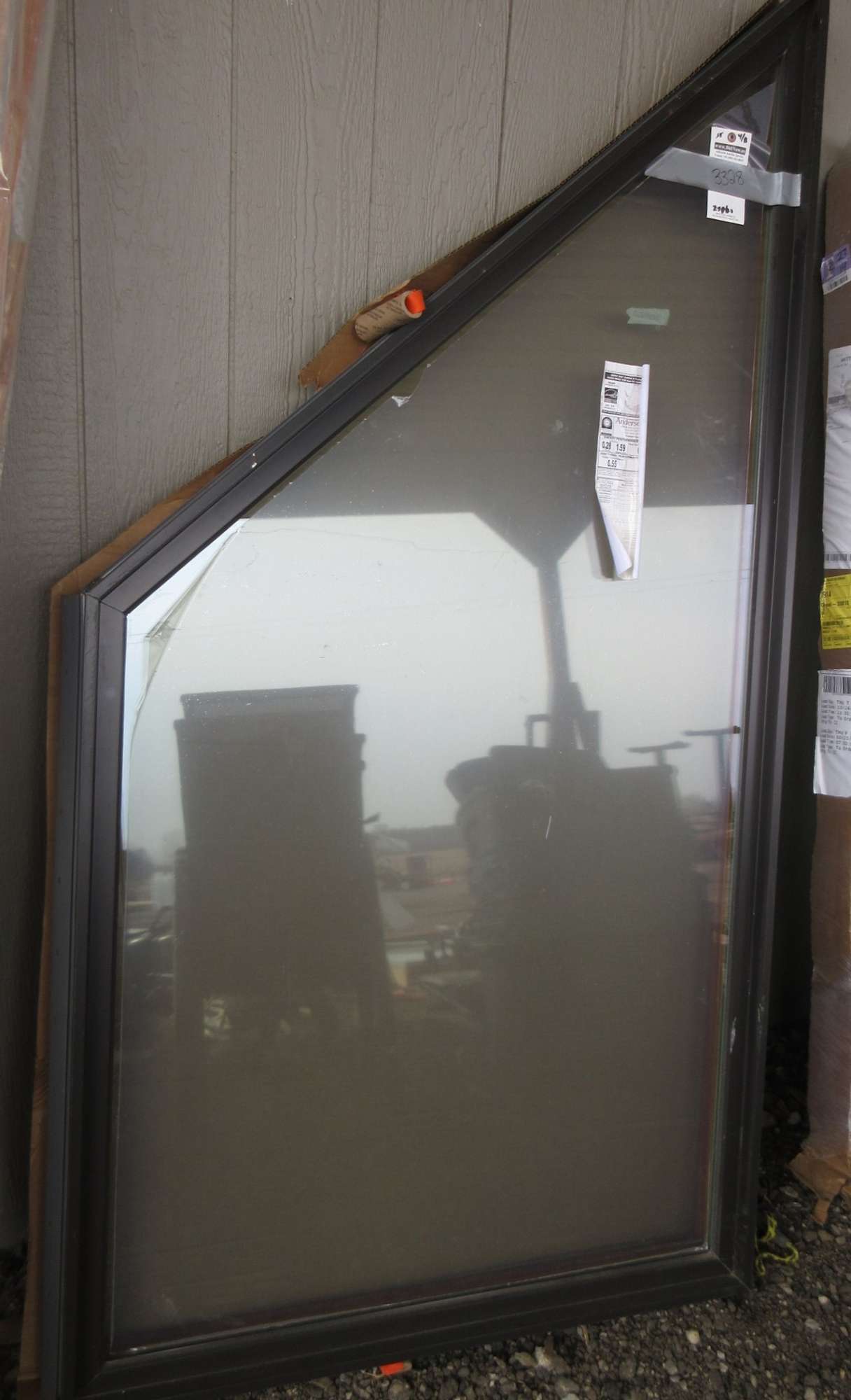 Albrecht Auctions Andersen Trapezoid Window, Dark Bronze Exterior