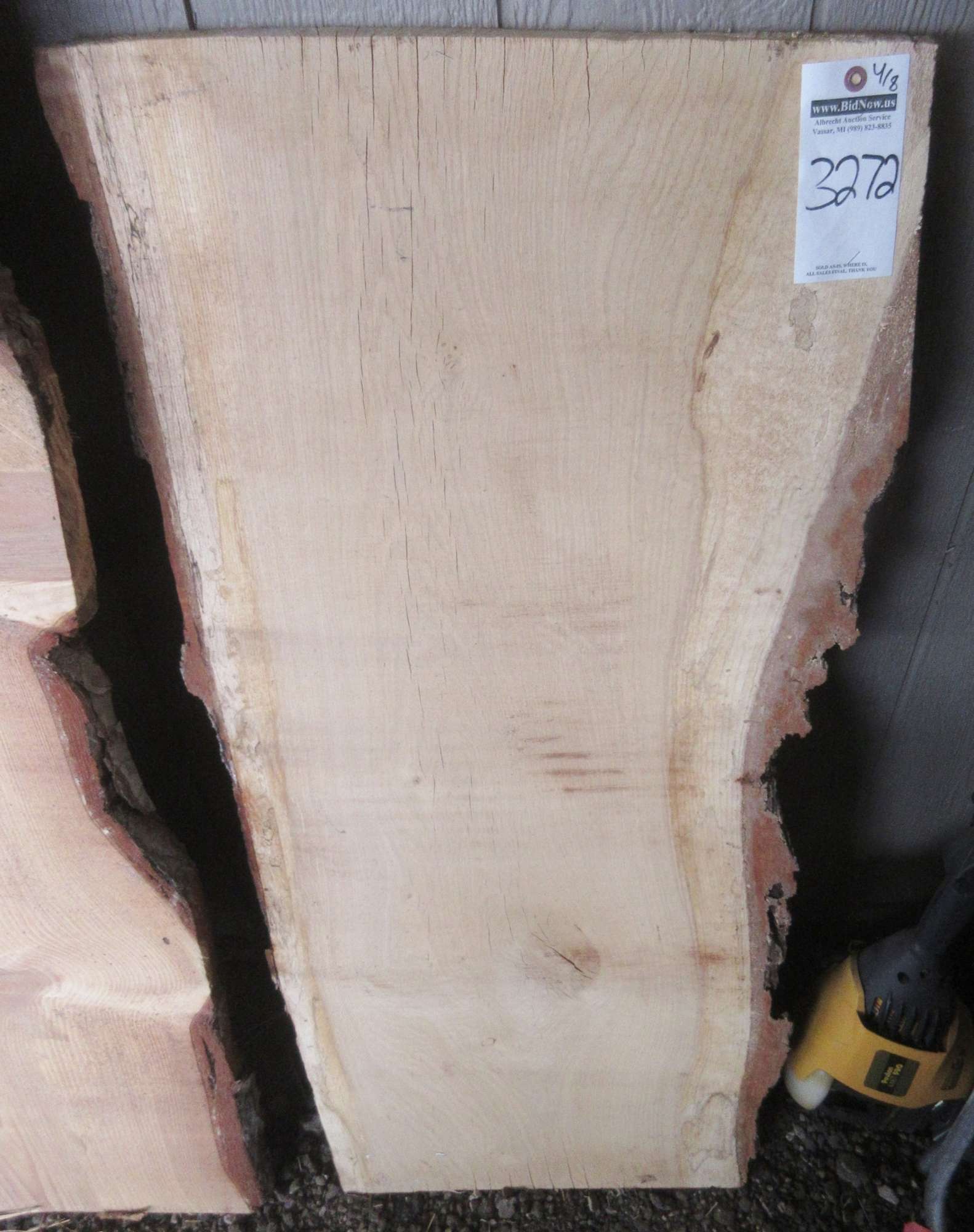 Albrecht Auctions | White Oak Live Edge Rough Sawn Board