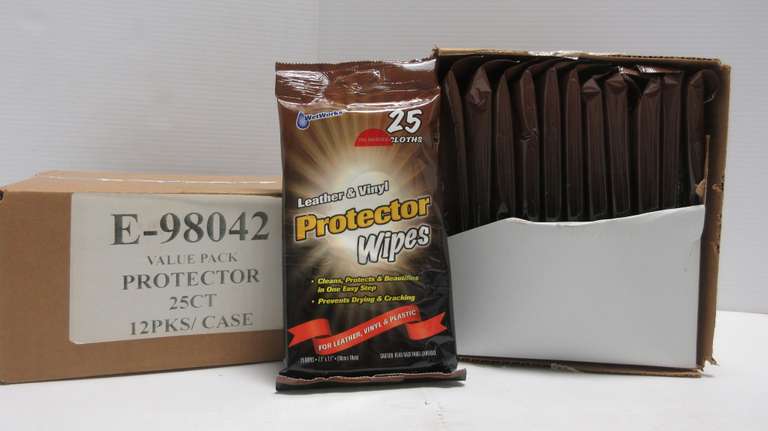 (24) Packages of 25 Leather and Vinyl Protectant Wipes