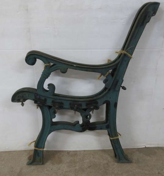 Pair of Cast Iron Outdoor/Park Bench Ends