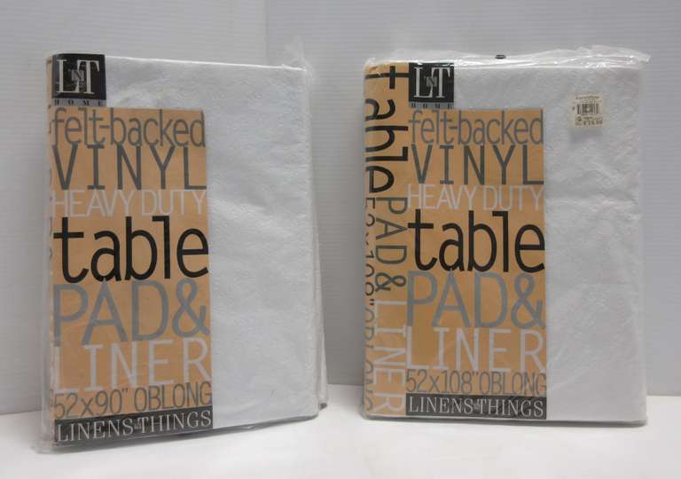 (2) Felt Back Table Pads