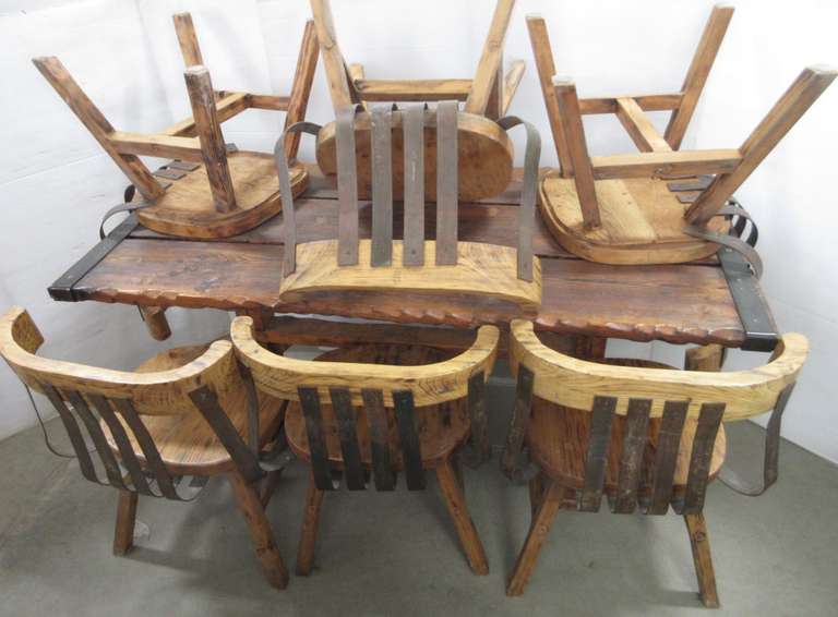 Rustic Kitchen Table and (6) Chairs