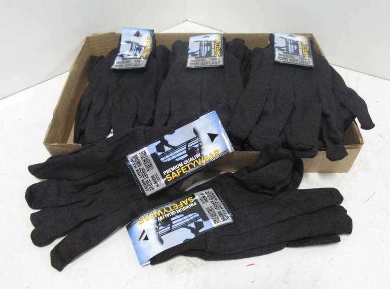 (18) Pairs of Brown Jersey Gloves, Mens Size Large