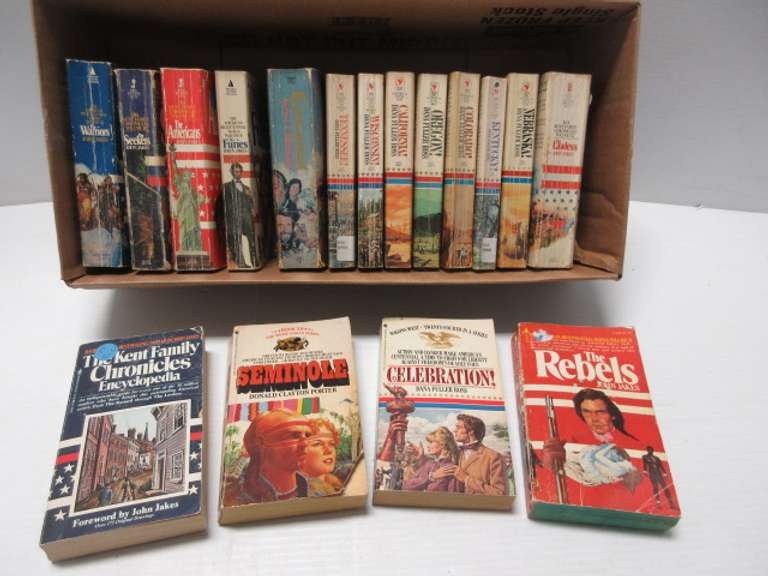 (17) Historical Romance and Adventure Series Books by Dana Fuller Ross and John Jakes