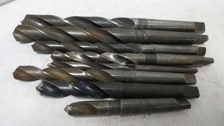 (8) Assorted Tapered Shank Drill Bits: 1/2" to 1 1/32"