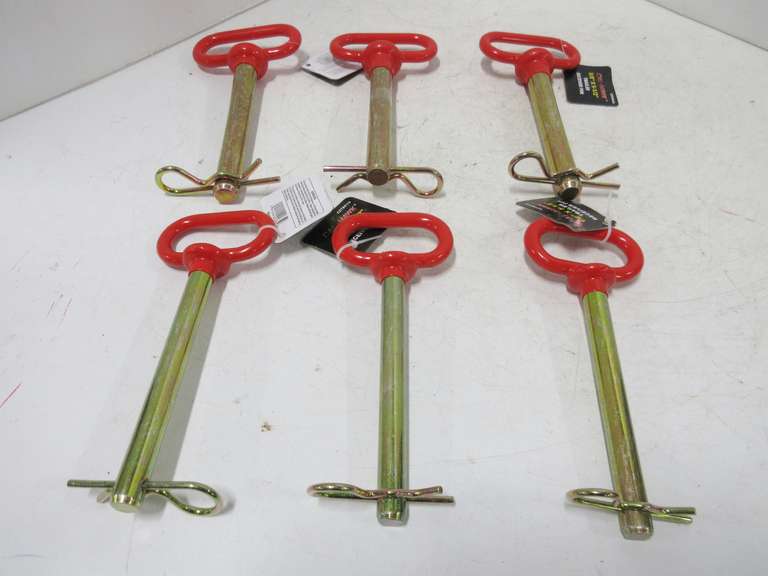 (6) Red Top Draw Pins: Three- 5/8" x 5 1/2" and Three- 1/2" x 5 1/2"