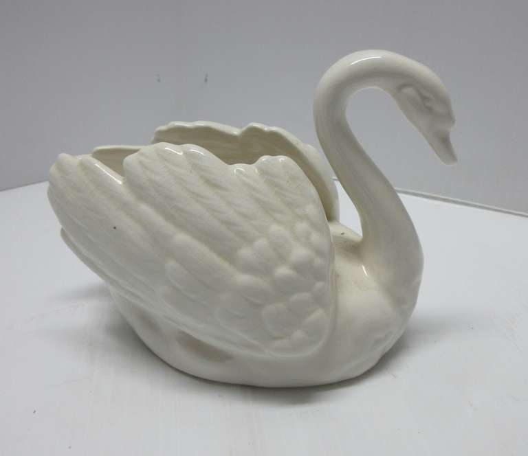 Goebel White Porcelain Swan, Made in West Germany