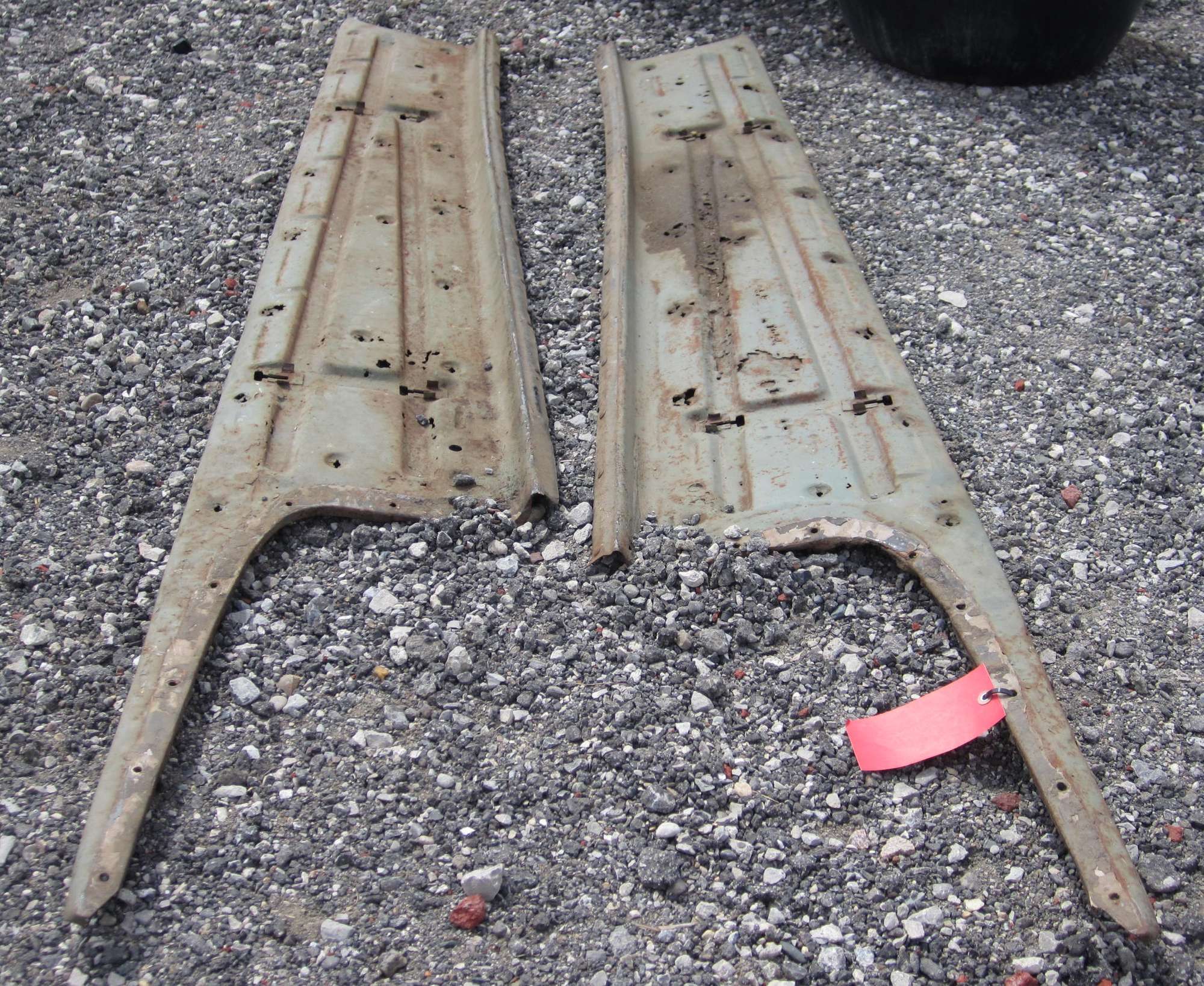 Albrecht Auctions Original 193738 Chevy Car Running Boards, LH/RH