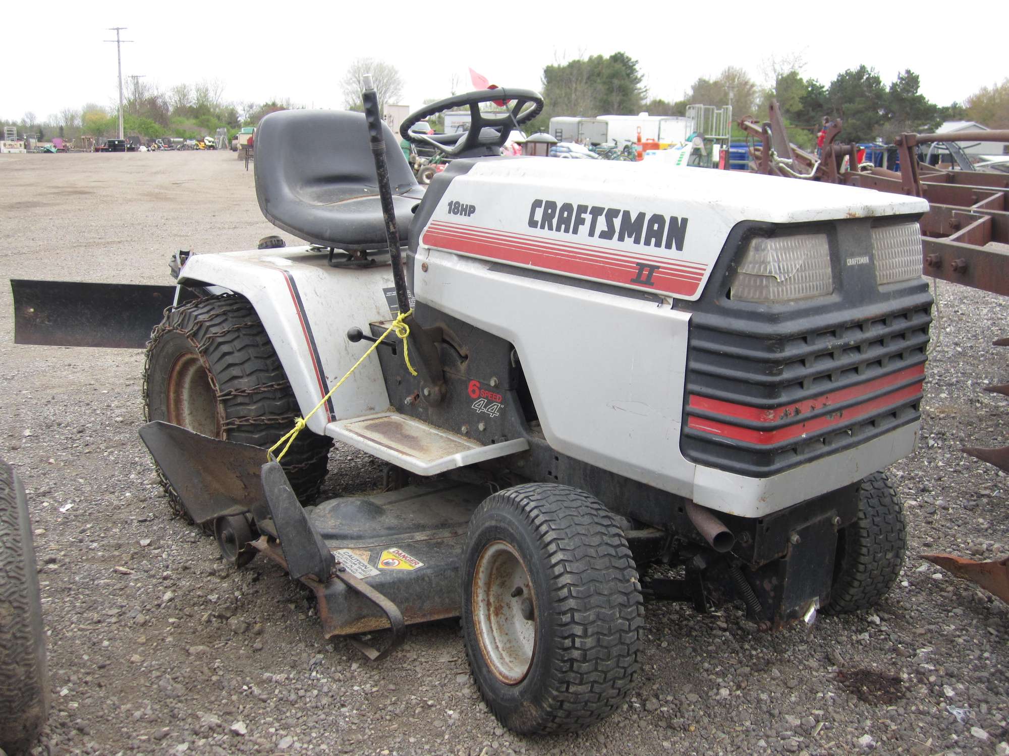 Albrecht Auctions Craftsman GT 18 HP Twin SixSpeed Lawn Mower, 44