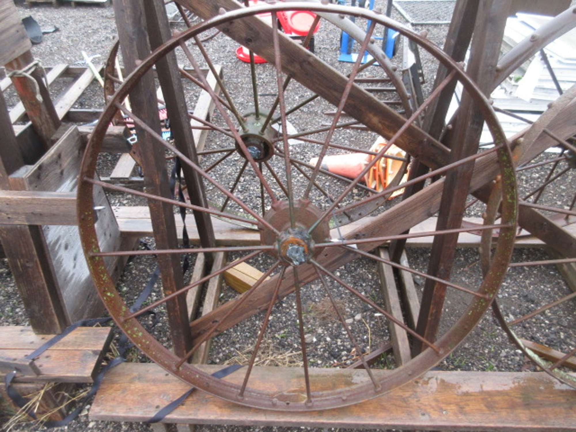Albrecht Auctions Steel Hay Rake Wheel